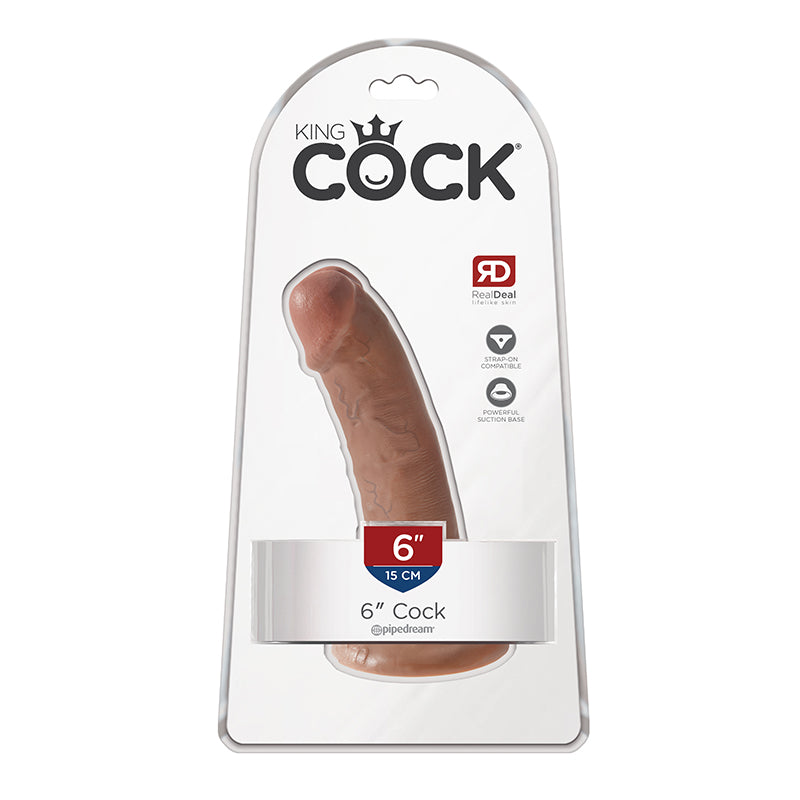 Pipedream King Cock 6 in. Cock Realistic Dildo With Suction Cup