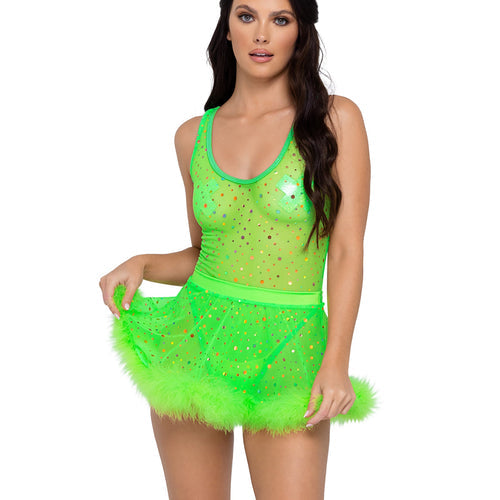 6270 - Sheer Dotted Skirt