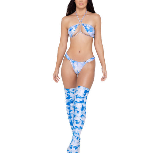 6299 - Cloud Print Thong Back