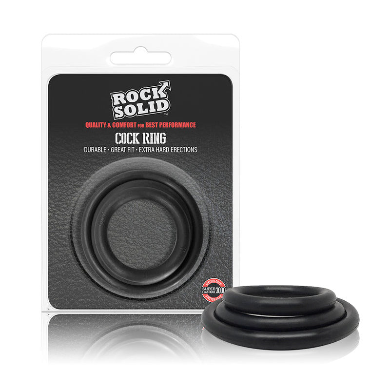 Rock Solid Tri-Pack Rubber Gasket (1.25in, 1.5in, 2in) Black