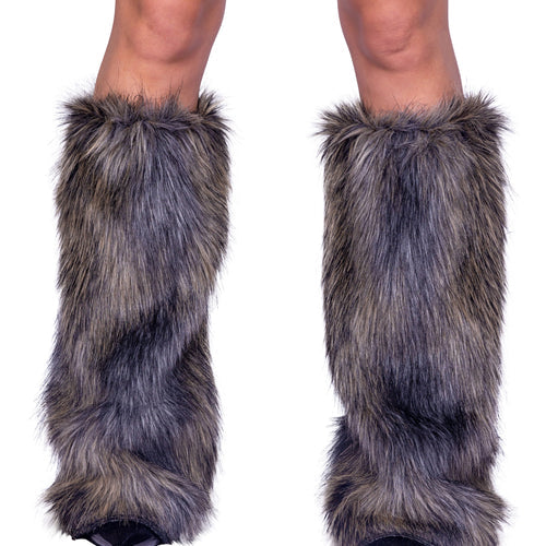 6353 - Pair of Faux Fur Wolf Leg Warmers