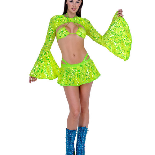 6413 - Sequin Bikini Top