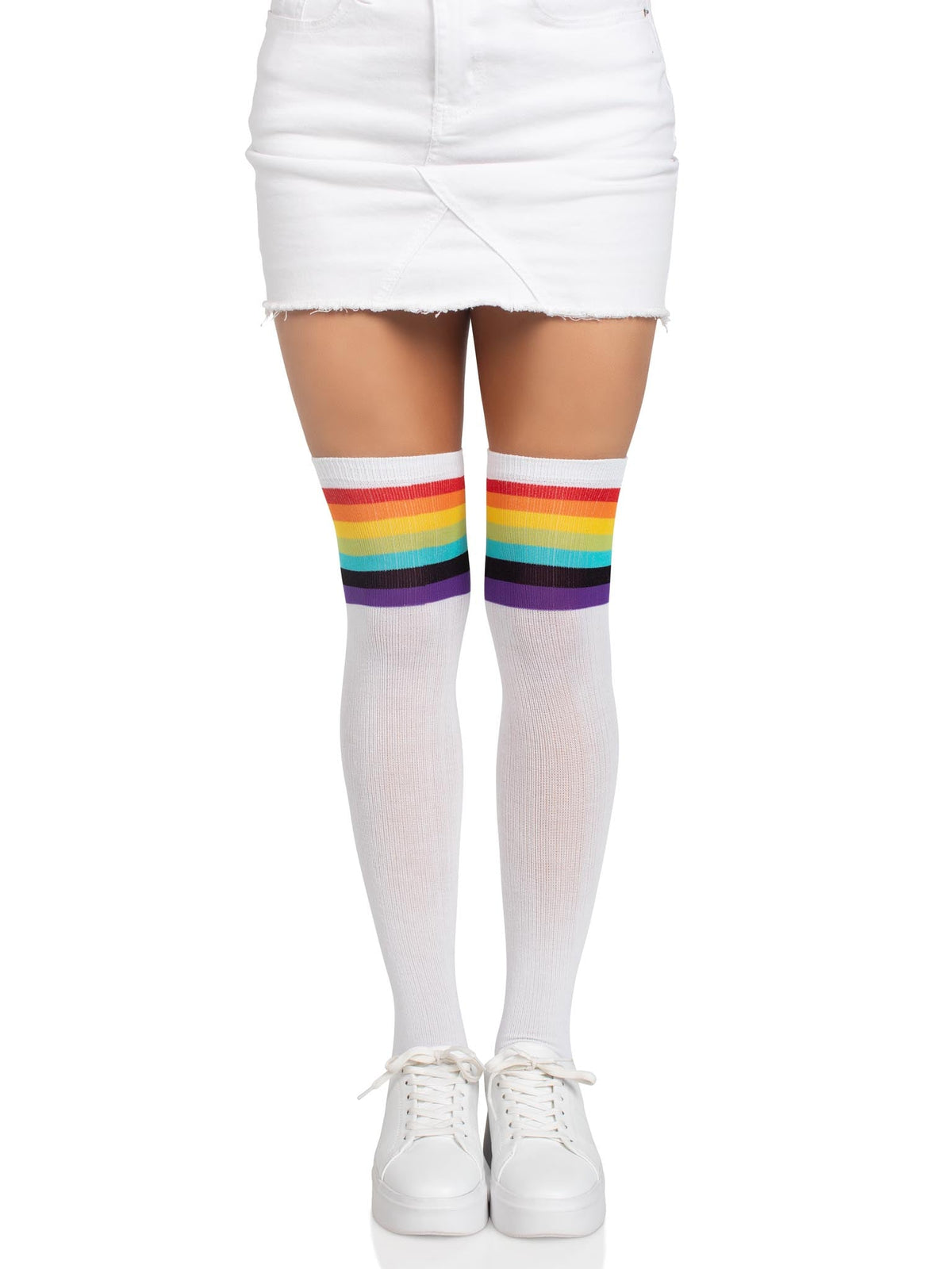 Nia Rainbow Thigh High Stockings - 6612      10122