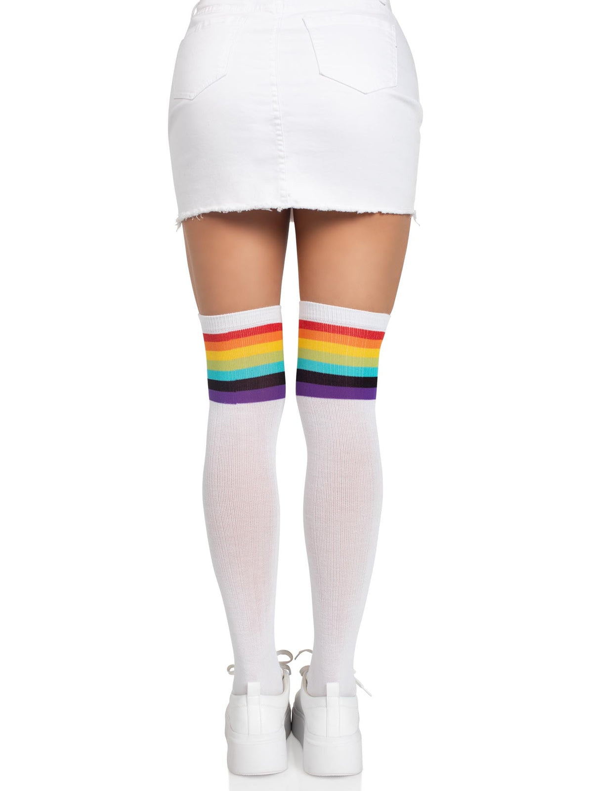 Nia Rainbow Thigh High Stockings - 6612      10122