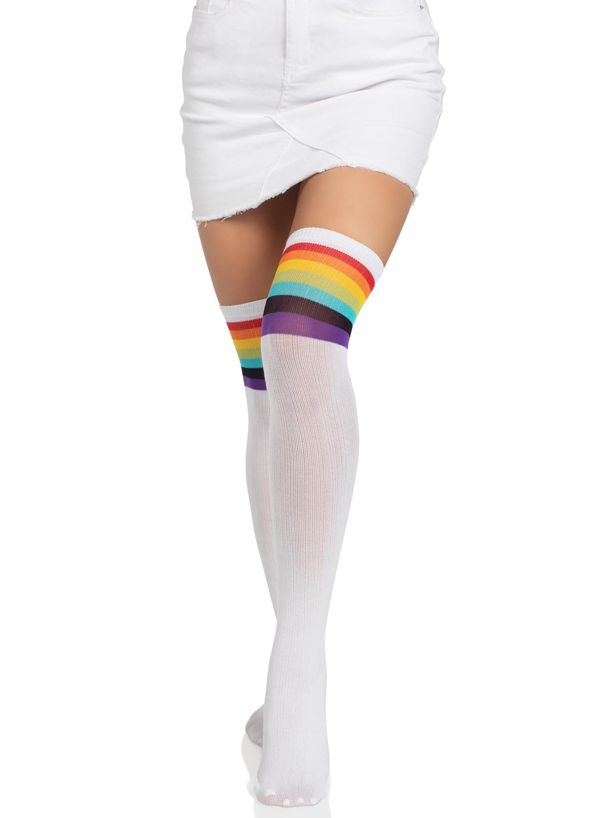 Nia Rainbow Thigh High Stockings - 6612      10122