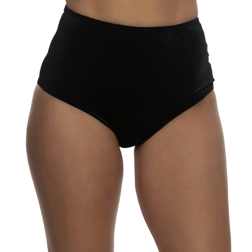 6628 - 1pc High Waist Cheeky Velvet Shorts