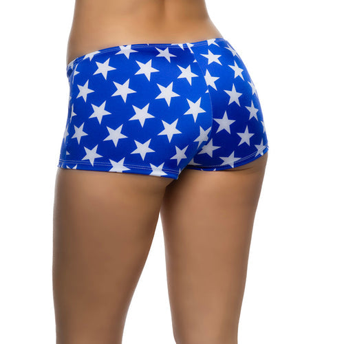 6632 - 1pc Low Rise Star-Spangled Shorts