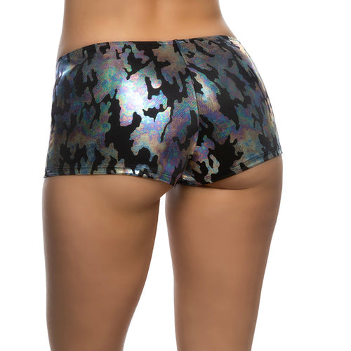 6633 - 1pc Low Rise Iridescent Camouflage Shorts