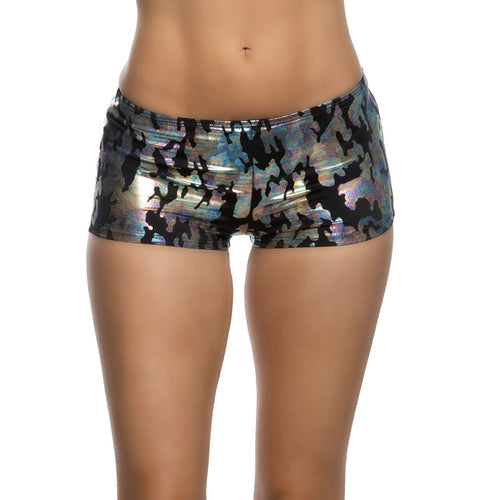 6633 - 1pc Low Rise Iridescent Camouflage Shorts