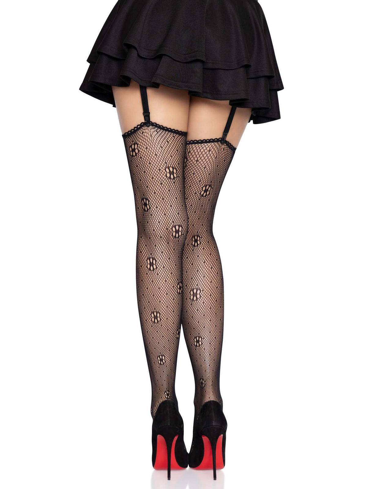 Daisy Dot Fishnet Stockings - 6646      00122