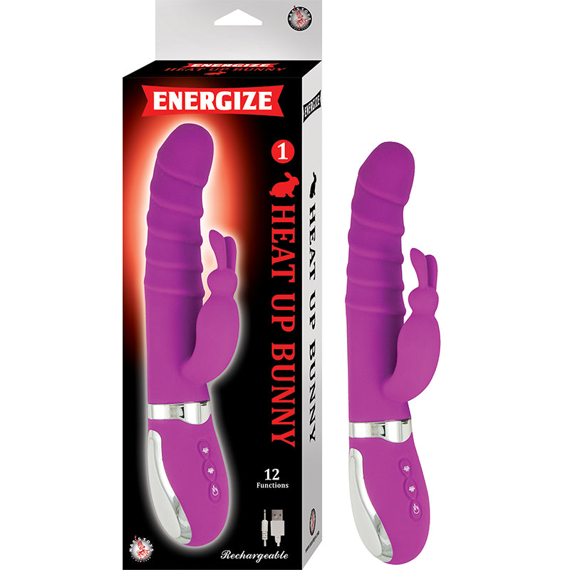 Energize Heat Up Bunny 1 Heating Up To 107 Degrees 12 Function Dual Motor Rechargable Waterproof