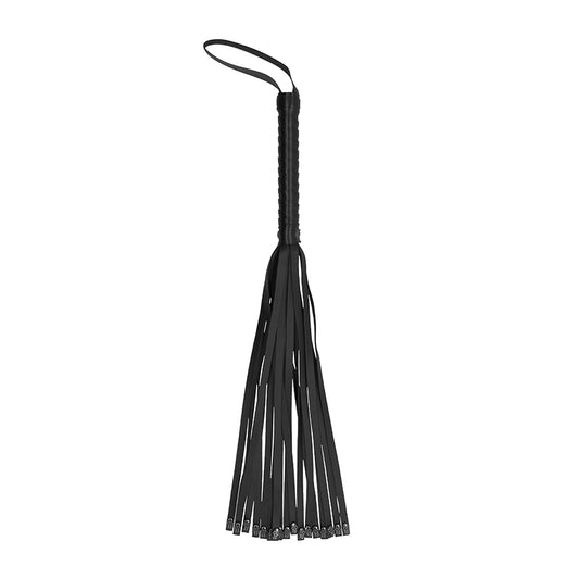 Ouch! Skulls & Bones Skull Whip Flogger Black