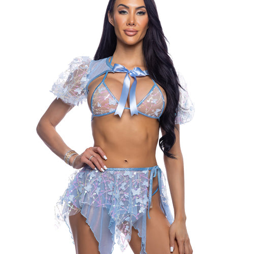 6715 - Butterfly & Sequin Triangle Top