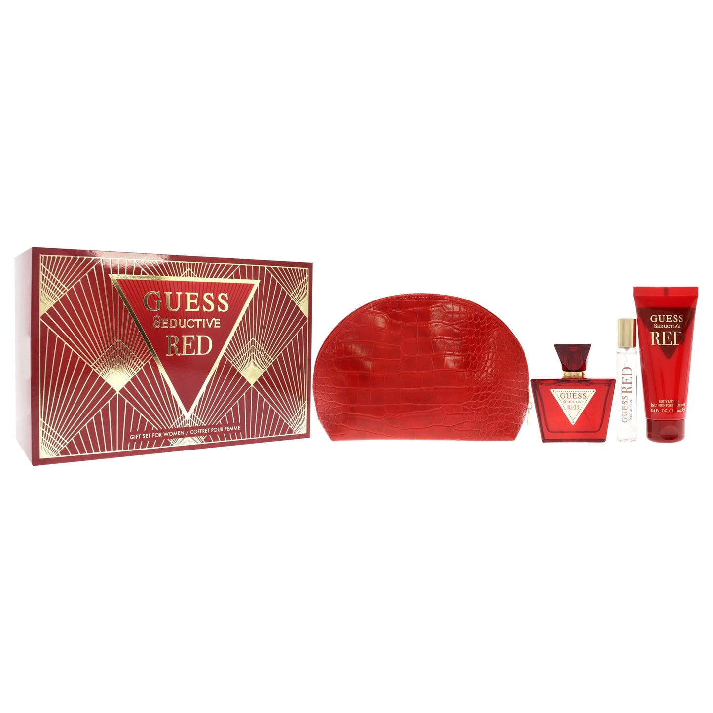 GUESS SEDUCTIVE RED 4PC SET, WOMEN'S GIFT SET, EDT