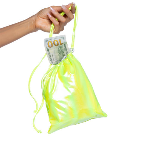 6729 - Metallic Iridescent Money Bag