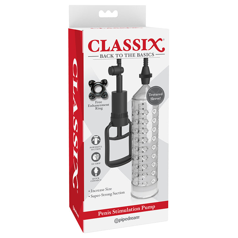 Pipedream Classix Penis Stimulation Pump Clear/Black