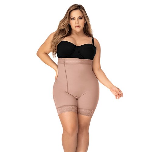 Mid Leg Strapless Zip-Up shapewear