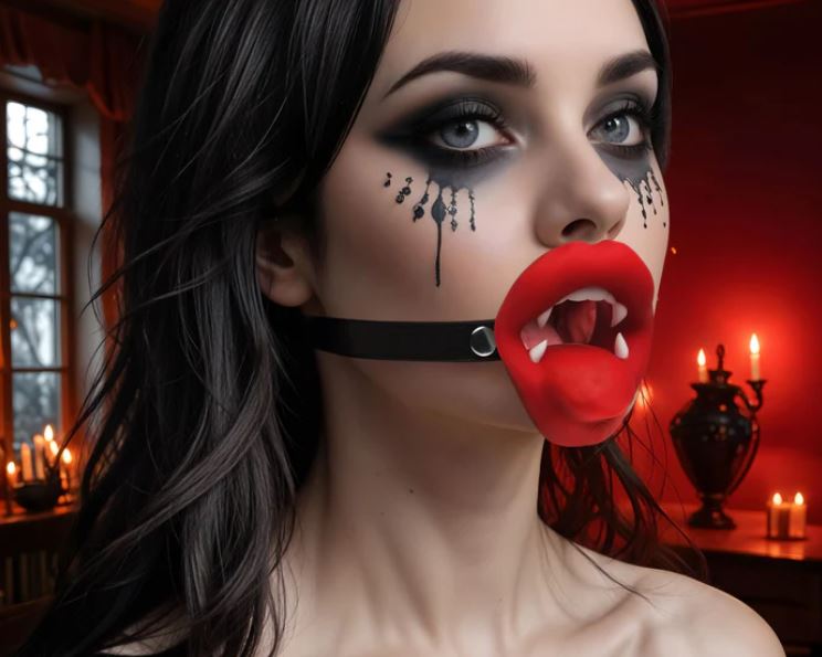 MASTER SERIES VAMPIRE MOUTH GAG VIBRATING - XRAH679