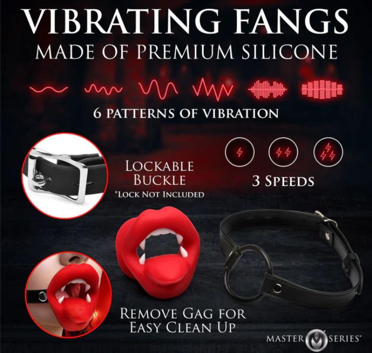 MASTER SERIES VAMPIRE MOUTH GAG VIBRATING - XRAH679