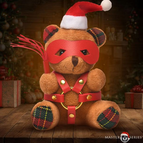 MS HOLIDAY BONDAGE BEAR KEYCHAIN BROWN - XRAH687