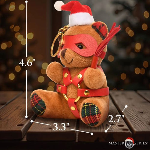 MS HOLIDAY BONDAGE BEAR KEYCHAIN BROWN - XRAH687