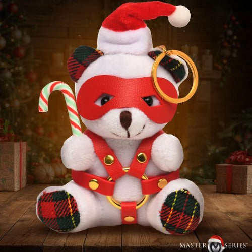 MS HOLIDAY BONDAGE BEAR KEYCHAIN WHITE - XRAH688