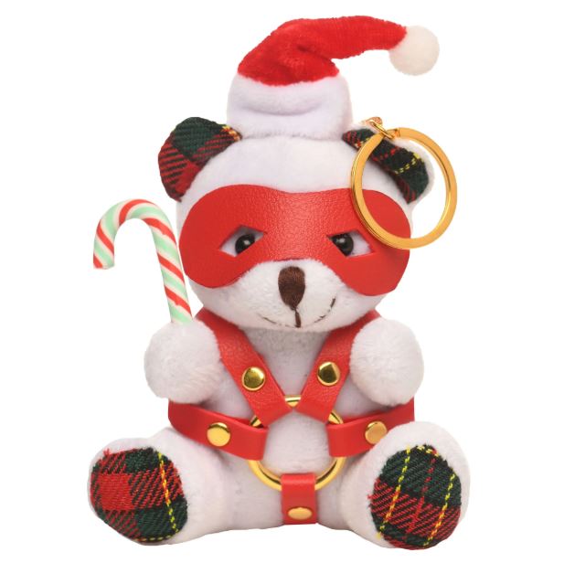 MS HOLIDAY BONDAGE BEAR KEYCHAIN WHITE - XRAH688