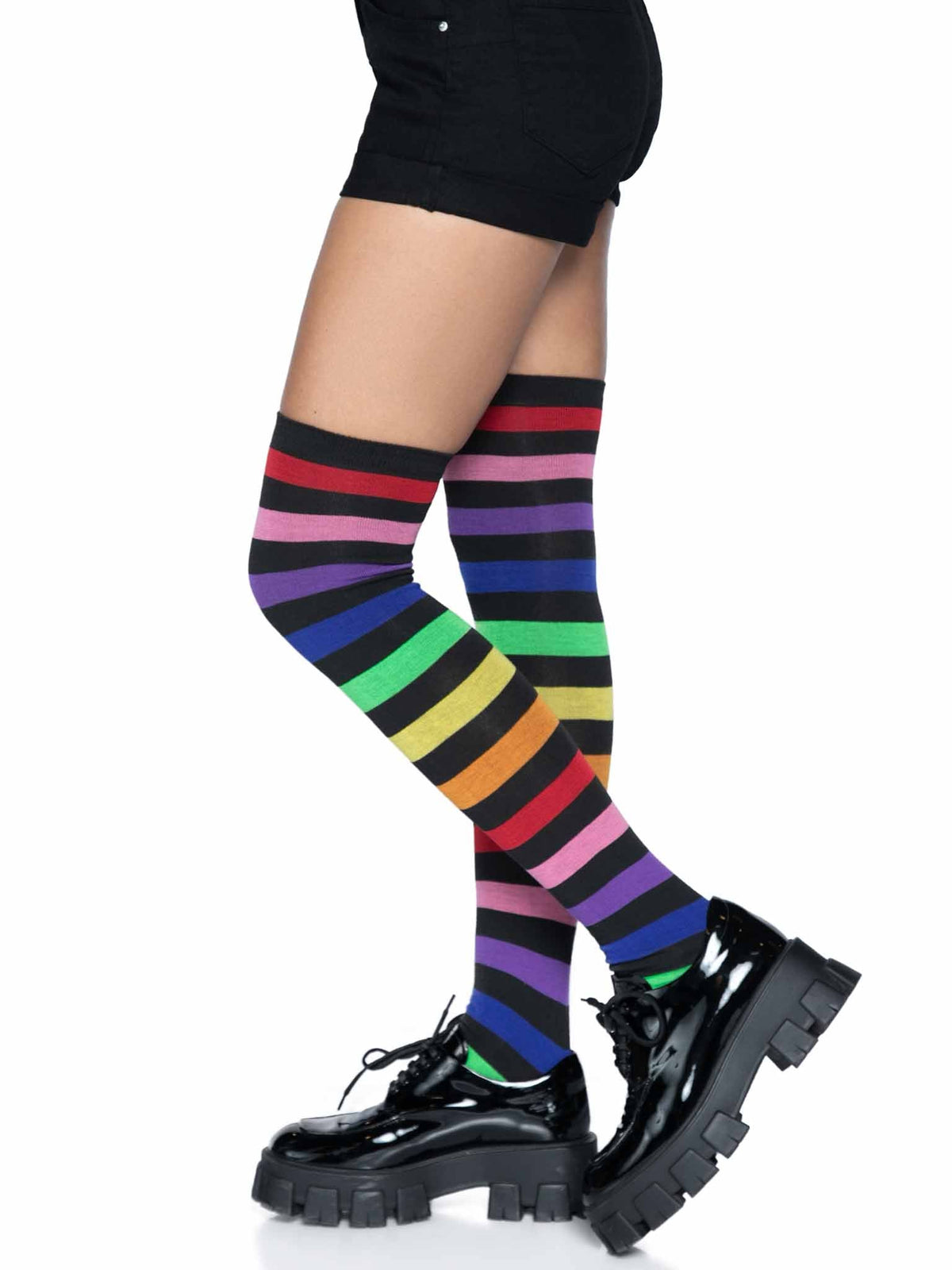 Aurora Rainbow Thigh High Socks - 6927      10122