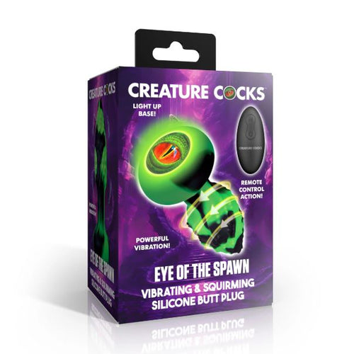 CREATURE COCK EYE OF THE SPAWN VIBRATING/ SQUIRMING BUTT PLUG - XRAH698