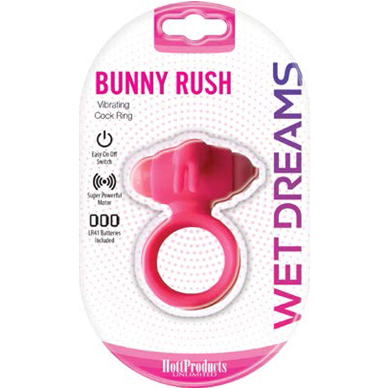 Wet Dreams Bunny Cock Ring- Pink