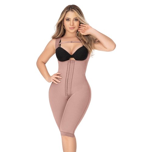 Cross Back Support Knee Length Shapewear