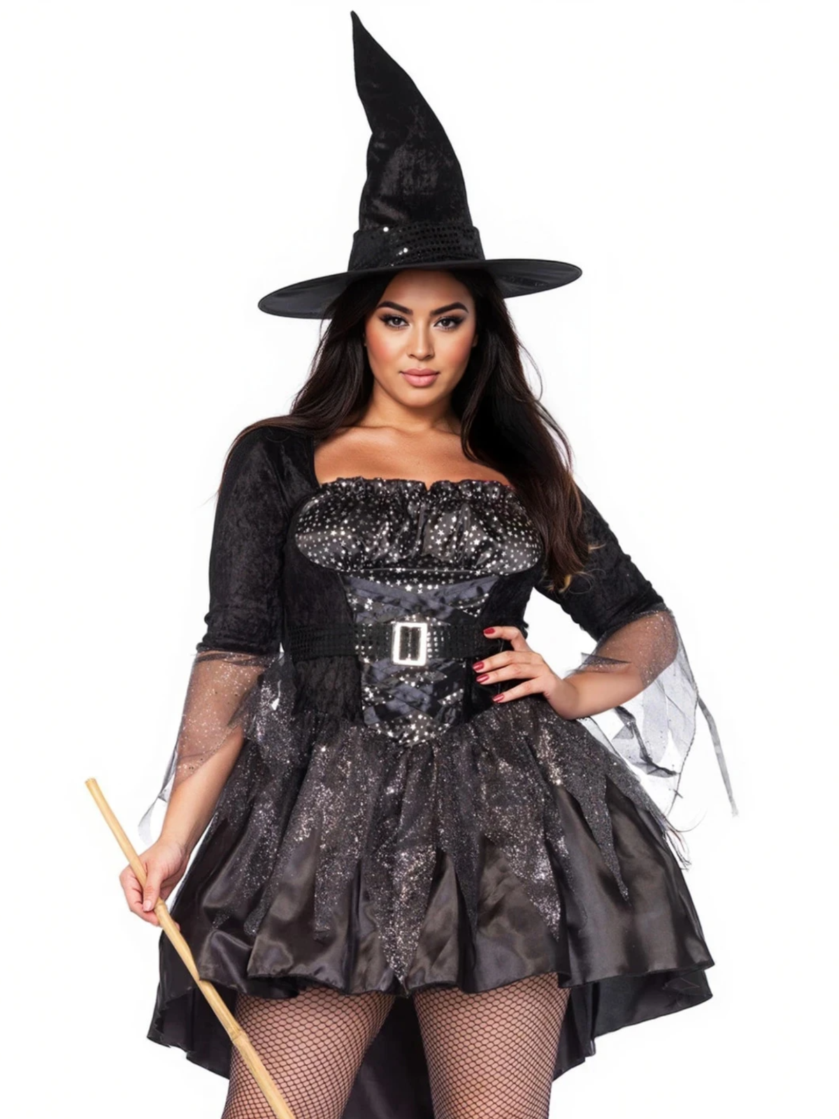 Plus Black Magic Witch Costume - 85475X    00108