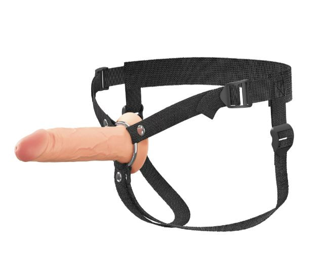 FANTASY X-TENSIONS ELITE 6IN SILICONE HOLLOW STRAP-ON DUAL DENSITY - LIGHT - PD415821