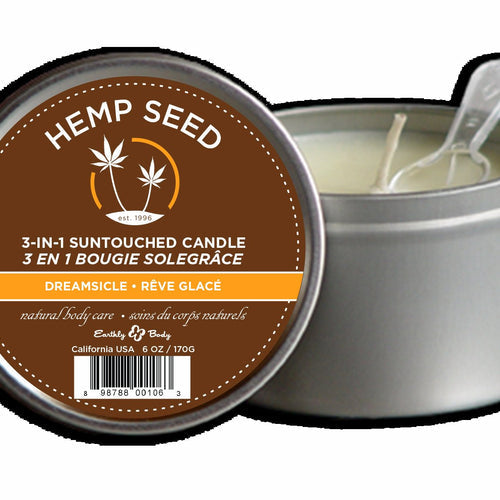 HEMP SEED 3-IN-1 CANDLE DREAM SICLE 6 OZ - EBHSC006