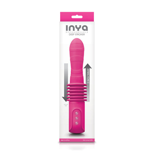 INYA Deep Stroker Rechargeable Thrusting Vibrator Pink