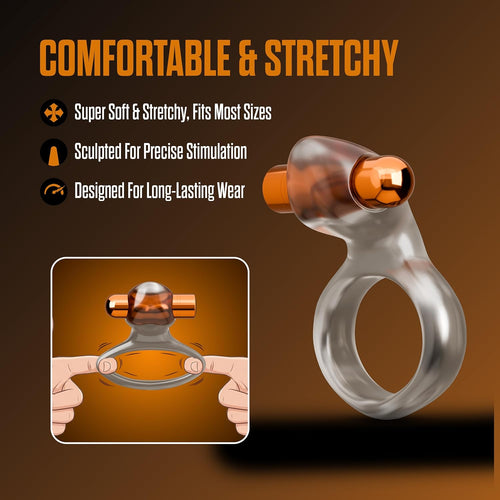 STAY HARD VIBRATING COCK RING SET W/SLEEVE - BN77919
