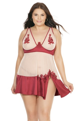 7222X - Diva Baby Doll With G-String