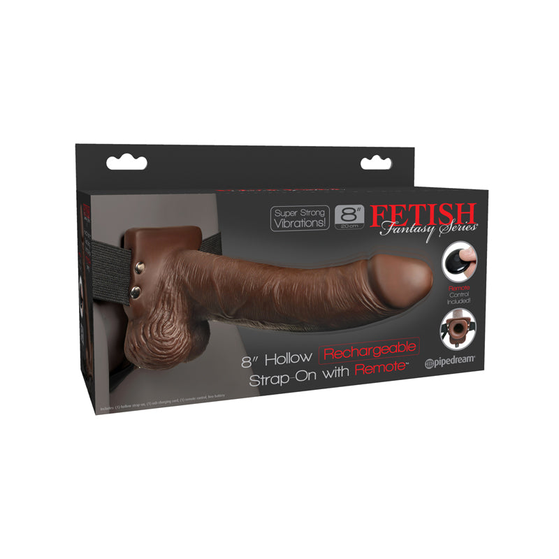 Pipedream Fetish Fantasy Series Rechargeable Remote-Controlled Vibrating Hollow Strap-On With Balls