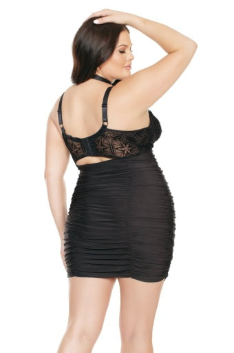 7229X - Diva Chemise With Ruched Skirt