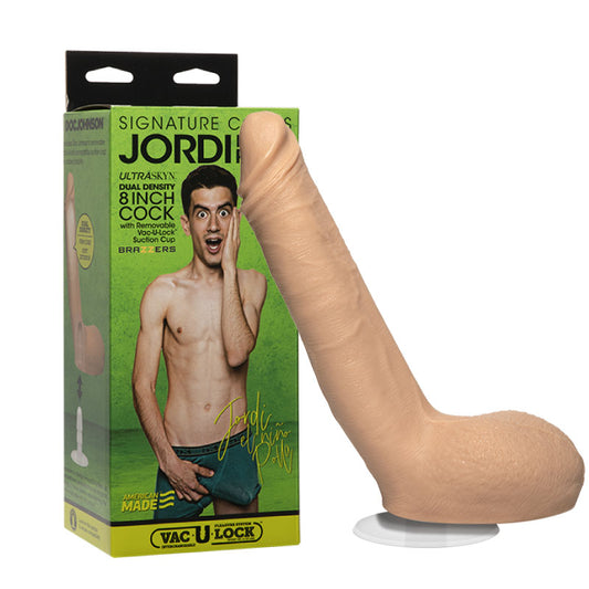 Signature Cocks Jordi El Ni??o Polla 8 inch ULTRASKYN Cock with Removable Vac-U-Lock Suction Cup Vanilla