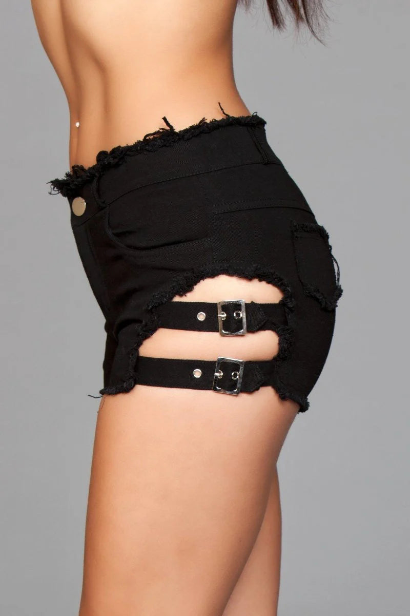 J10 Buckled Down Denim Shorts