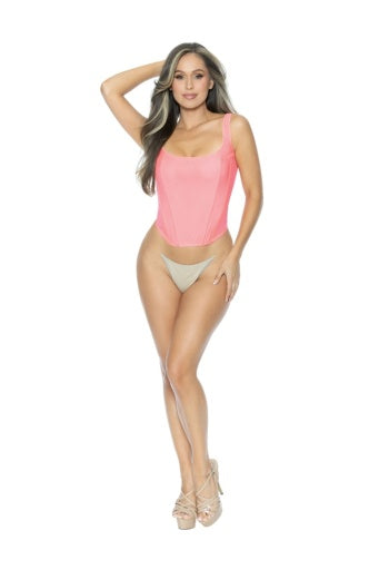 73268-Mesh Corset Top - Lingerie-Pinkfoxxx