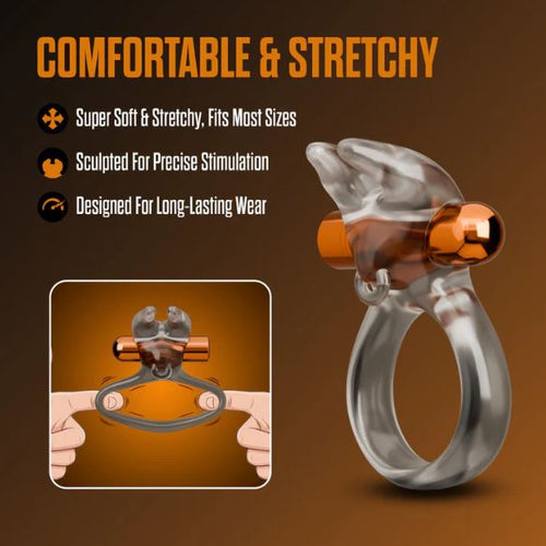 STAY HARD VIBRATING COCK RING SET W/SLEEVE - BN74209