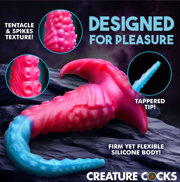 CREATURE COCK VIBROPUS VIBRATING SILICONE DILDO - XRAH751