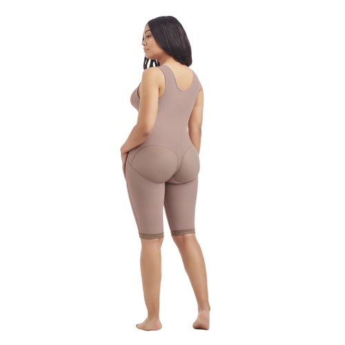 Body Garment Below Knee with Sleeveless Bra side zipper. Total back control, bust coverage