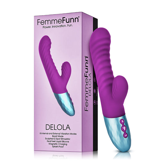 FemmeFunn Delola Rechargeable Silicone Dual Stimulation G-Spot Vibrator