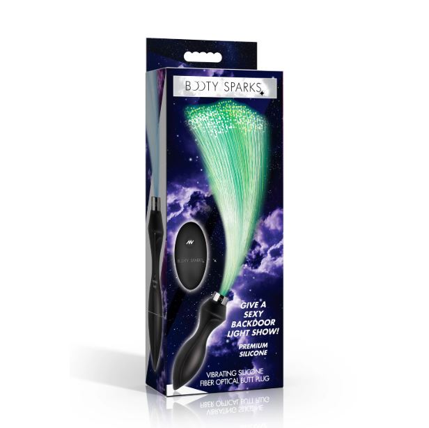 VIBRATING SILICONE FIBER OPTICAL BUTT PLUG - XRAH766