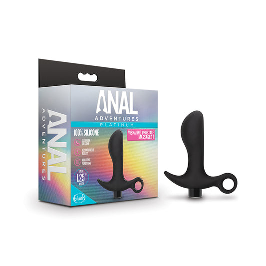 Blush Anal Adventures?áPlatinum Silicone Rechargeable Vibrating Prostate Massager 01 Black