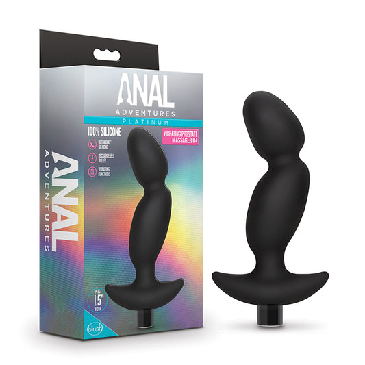 Blush Anal Adventures?áPlatinum Silicone Rechargeable Vibrating Prostate Massager 04 Black