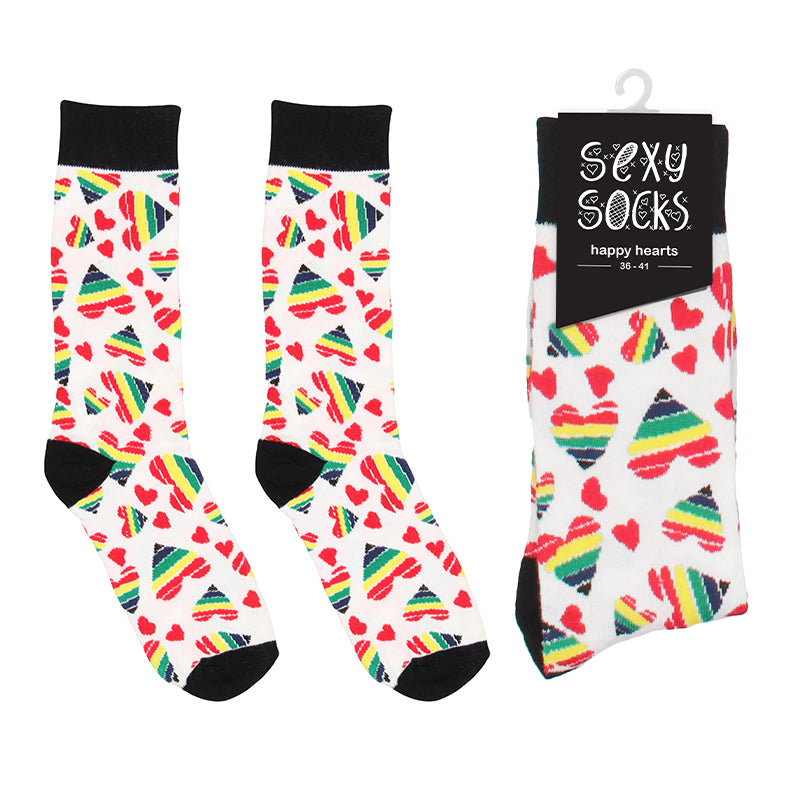 Shots Sexy Socks Happy Hearts